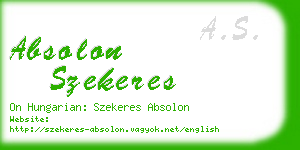 absolon szekeres business card